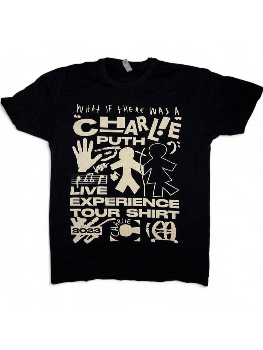 Charlie Puth 2023 Live Experience Tour Black T-Shirt
